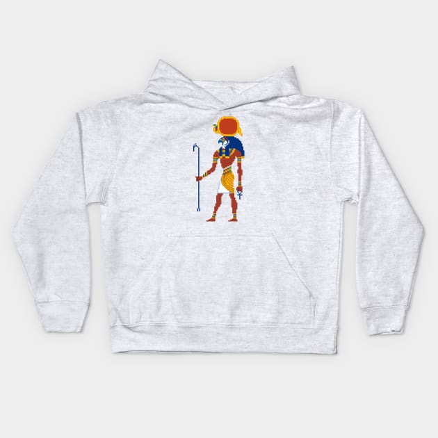 Ra pixel art Kids Hoodie by PXLFLX